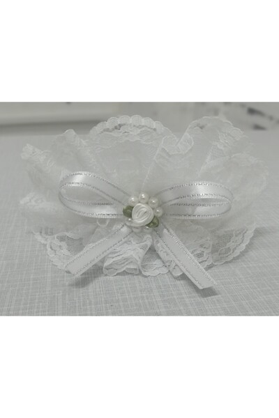 Lissa Aksesuar White Tulle Crown Models Henna Wedding