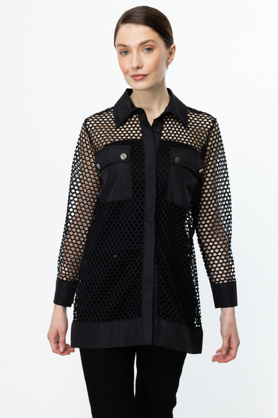 ON TRİKO Fileli Kapak Cepli Gömlek 56454-25