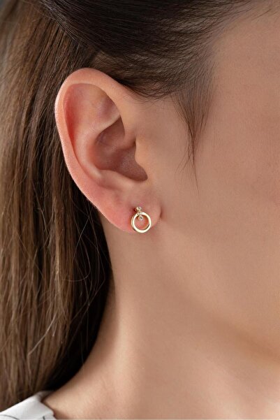 Silvano Jewelry 925 Ayar Gold Halka Gümüş Küpe