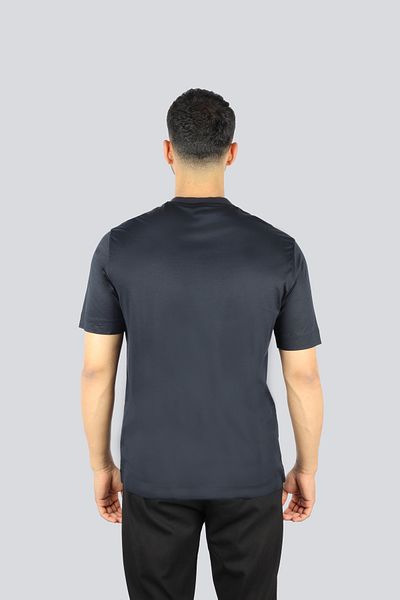Emporio Armani Men Oft Ust Round Neck Stitching Embroidered Skimpy Dress Navy T-Shirt