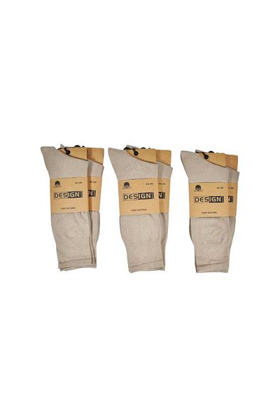 RBS SOCKS Men's Natural Organic Nylon-Free Seamless Socks 3-Pack