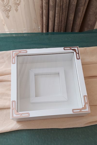 Verda Çerçeve 25X25 cm Size Photo Frame - Modern White Deep 6 cm