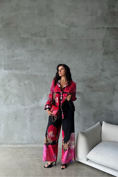Neşeli Butik Women's Jessica Fabric Pantalon Double Suit Nbms42100