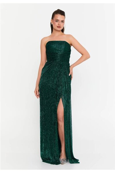 MAXXE 6000STU STRAPTEZ MOONLİGHT SİMLİ TÜL ELBİSE