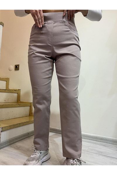 ROSSA Large Size Lycra Pipe Leg Trousers