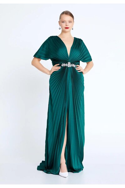 MAXXE 5838SSAT COBE SATEN ABİYE ELBİSE