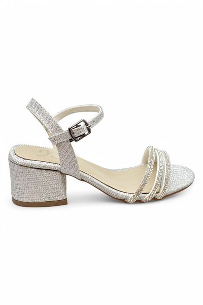 ayakkabiburada 382 Rochie de seara Pantofi cu toc pentru fete Pantofi de seara de logodna pentru fete Sandale pentru copii deschise