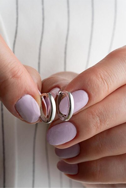 Silvano Jewelry 925 Ayar Halka Gümüş Küpe