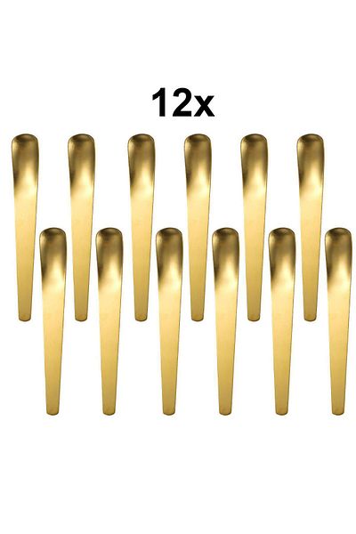 Chavin 12 Pcs Steel Gold 17,5 cm Dessert and Ice Cream Spoon Mt160Sr-12