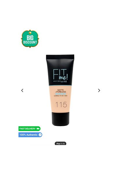 Maybelline New York Fit Me Matte Poreless Foundation - 115 Ivory