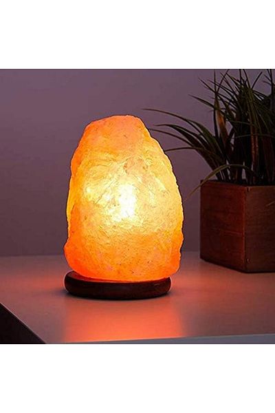Generic Himalayan Salt Lamp Natural Shape Large 5-7 Kg Without Light, Raw Crystal Decor