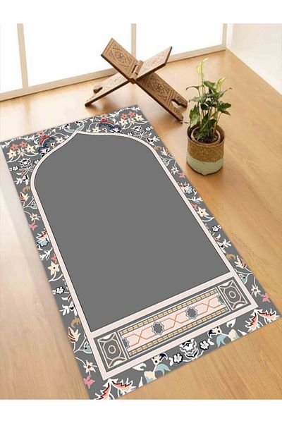 FOREVER ALDORA Kneel-Free Soft Sponge Prayer Rug and Prayer Mat Gray
