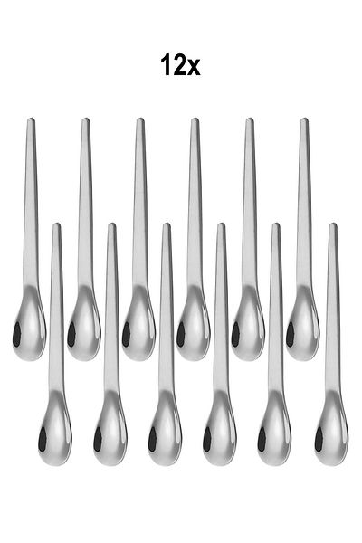 Chavin 12 Pieces Steel 12.5 cm Silver Color Teaspoon Mt162By-12