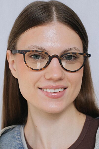 Bilge Karga نظارات Ceyda Matt Magic Leopard الواقية من الضوء الأزرق