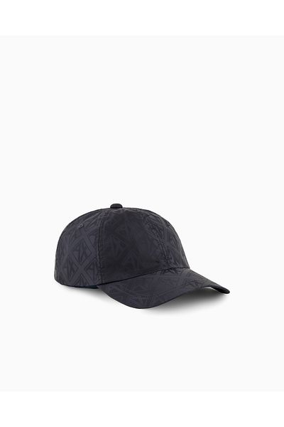 Armani Exchange Men's Logo Detailed Metal Buckle Adjustable Black Sports Hat Xm 000285   Af11895-Ub101