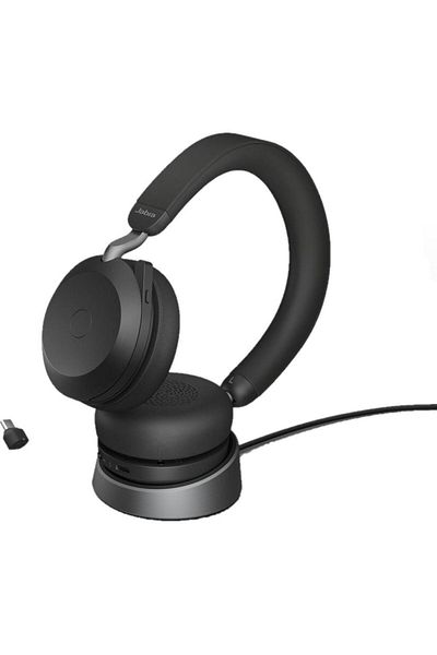 Jabra Jabra Evolve2 75 UC Stereo Headset with Microphone, USB Type-C, Bluetooth, Stand (Black)