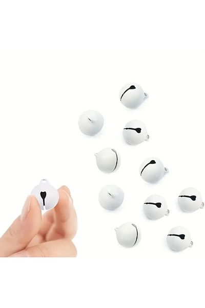 OZN AKSESUAR White Color Handles Bells, Bells, Leashes and Amigurumi Hardness 14 mm (20 Pieces)