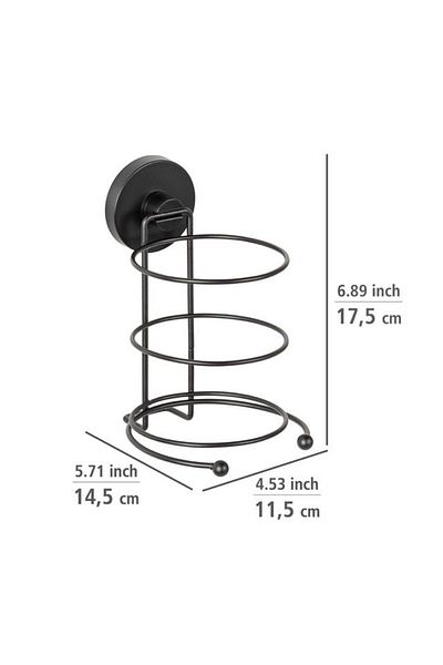 Wenko MILAZZO lamp holder, Black, 17.5x14.5x11.5 cm, WENKO