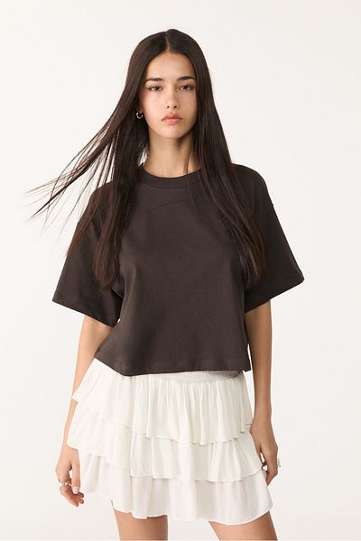 Stradivarius Oversize cropped T-shirt