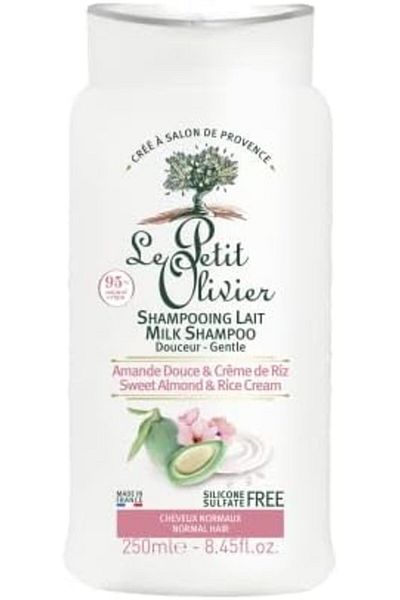 Le Petit Olivier Sweet Almond & Rice Cream Milk Shampoo - Normal Hair, 250 ml