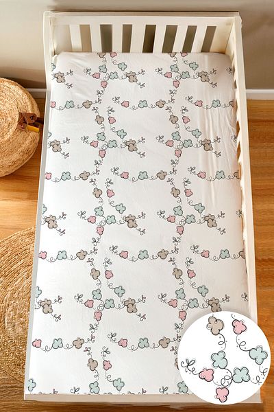 Homamia ملاءة سرير مونتيسوري قطن 100% (100x200 + 25 سم)