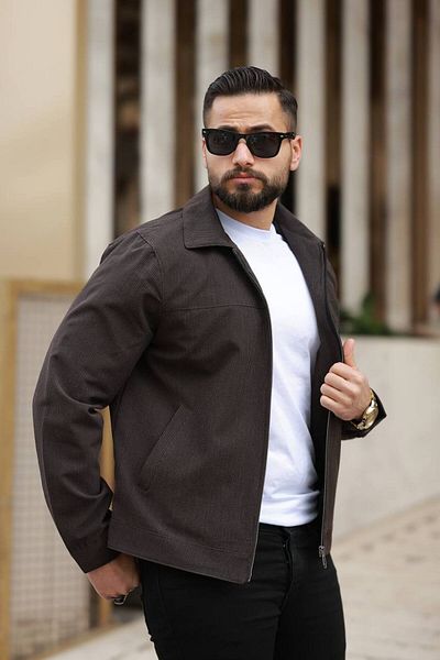 LUMAST Very Light Thin Seersucker Textured Wrinkled Sandvat Anti-Sweat Old Money Style Polo down Lined Jacket