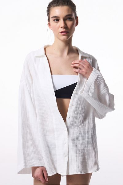 Penti Luka Muslin White Shirt