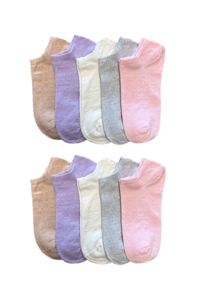 vtex socks 10 perechi de șosete din bumbac pentru femei, culori moi