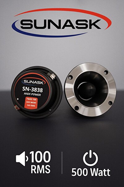 SUNASK N-3838 10 Cm 500 Watt 100 Rms Dome Twitter Twieeter 2 Adet ( 1. Sınıf Kalite) Kutu Içeriği 2 Adet