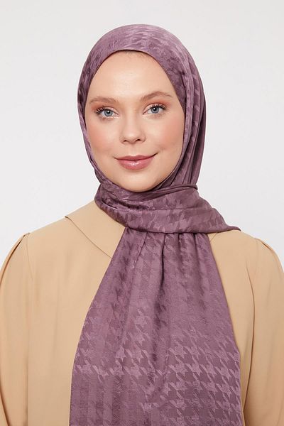Levidor Violet Patterned Jacquard Shawl