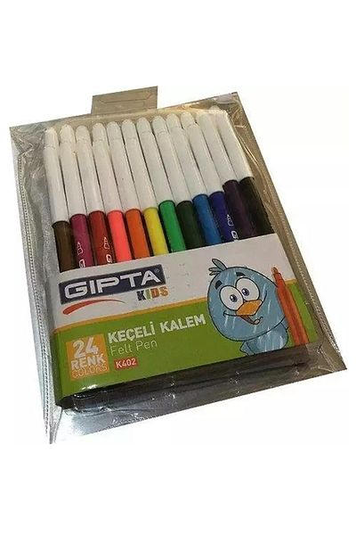 Gıpta 24 Colored Felted Crayons with PVC Bag