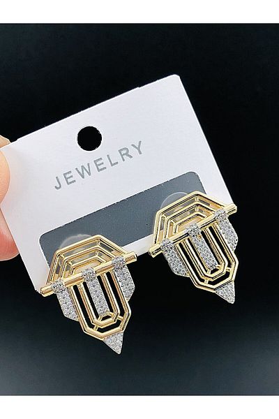 DS DİAMONDSHOP Re-Season Triangle Model Cube Zircon Stone Bykp- 202505826