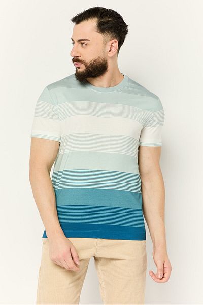 Esprit Men Crew Neck Stripes Short Sleeves T-shirt, Multicolour