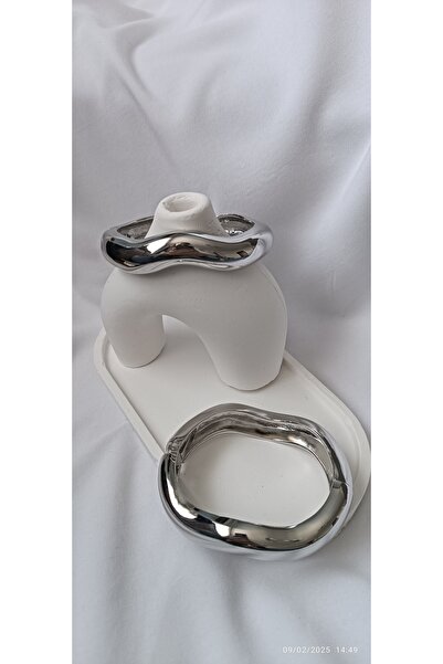 ARİ TAKI Wavy Model Steel Handcuffs Silver