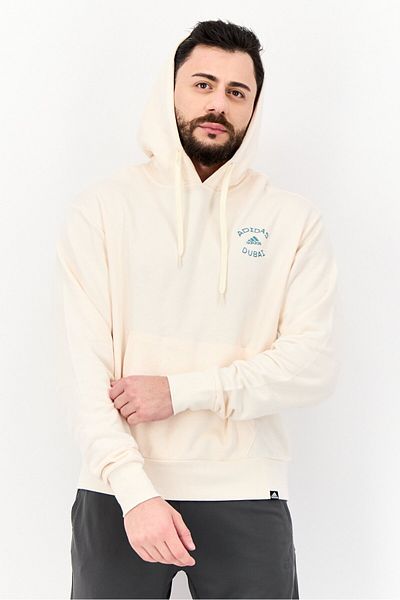 adidas Men Sportswear Fit Long Sleeves U Dubai Hoodies, Beige
