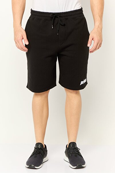 Prince Men Embroidered Logo Basic Shorts, Black
