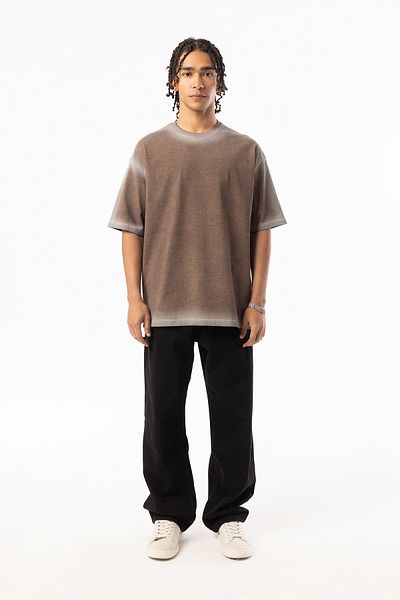 EGHO Мъжка тениска Oversize Vintage с пране, Мъжка тениска