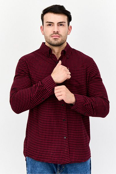 Chaps Men Regular Fit Plaid Long Sleeve Casual Shirts, Multicolor