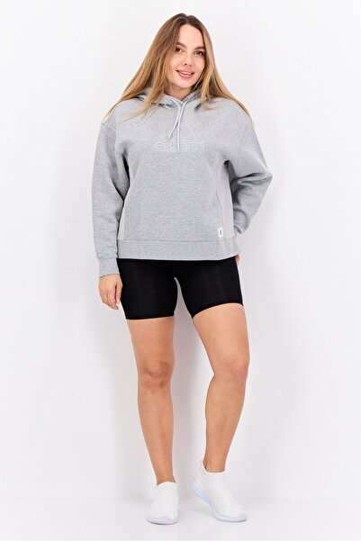 adidas Women Sportswear Fit Long Sleeves Hoodies, Grey