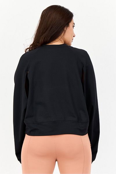 adidas Women Sportswear Fit Long Sleeves Training Sweatshirt, Black