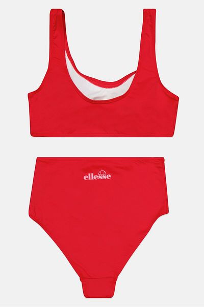 Ellesse Women 2 Pieces Bikini Top And Bottom Swimwear Set, Red