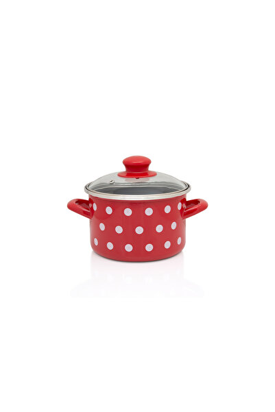 Metalac Oala 2l cu capac din sticla Tufne Metalac, email, 16cm, 2l