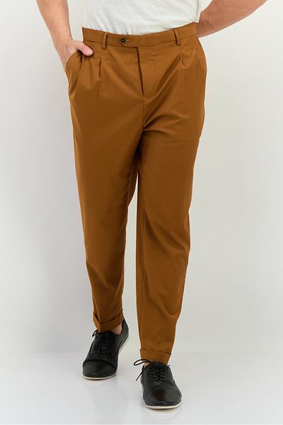 Sorbino Men Regular Fit Solid Chino Pants, Brown