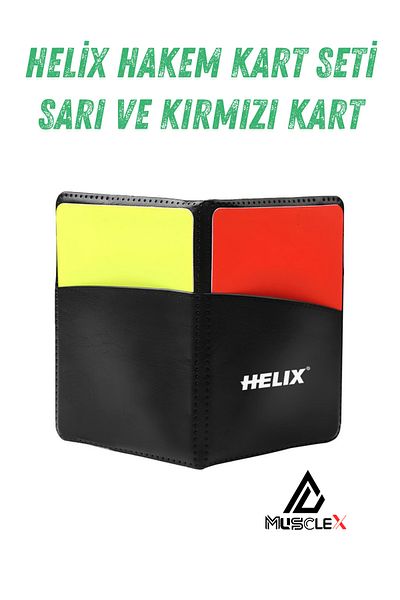 Helix Комплект съдийски карти - Жълт и Червен картон | Екипировка за футболни съдии | Държач за съдийска карта