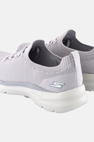 SKECHERS Men Go Walk Lace Up Walking Shoes, Grey