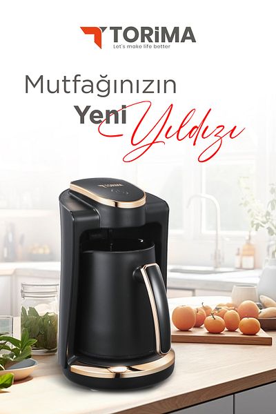 Torima 201 Turkish Voice Command Coffee Machine Turkish Coffee 250ml 4 Cup Capacity