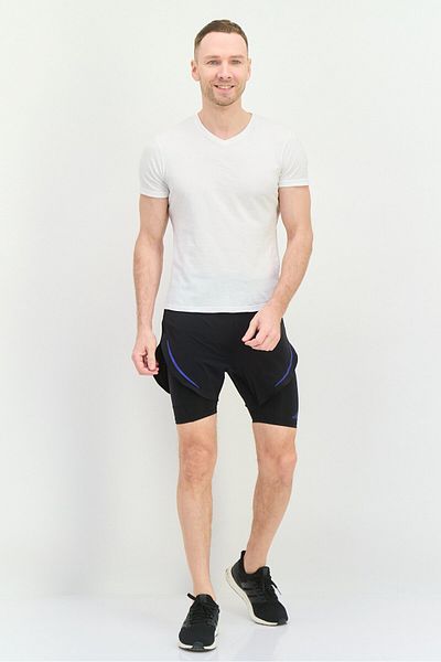 adidas Men Sportswear Fit Brand Logo Training Shorts, Black