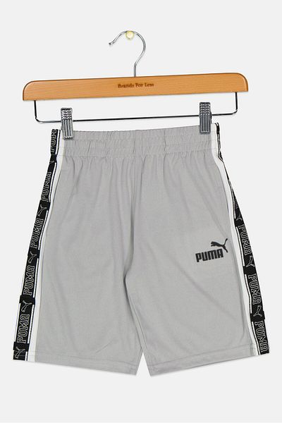 Puma Kids Boy Brand Logo Sports Shorts, Grey