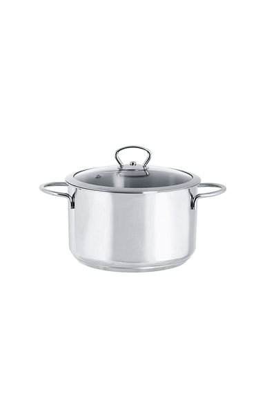 Metalac Oala 2l cu capac din sticla Kulinaria Metalac, inox, 16cm, 2l