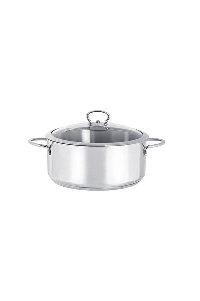 Metalac Cratita 4.8l cu capac din sticla Kulinaria Metalac, inox, 24cm, 4.8l